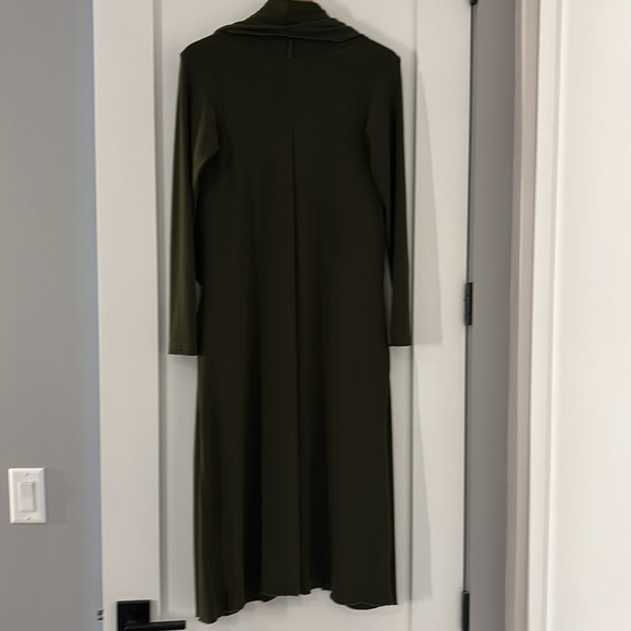 SYMPLI open front long cardigan duster Olive Green Drape Cardigan jacket size 2 - Picture 5 of 12